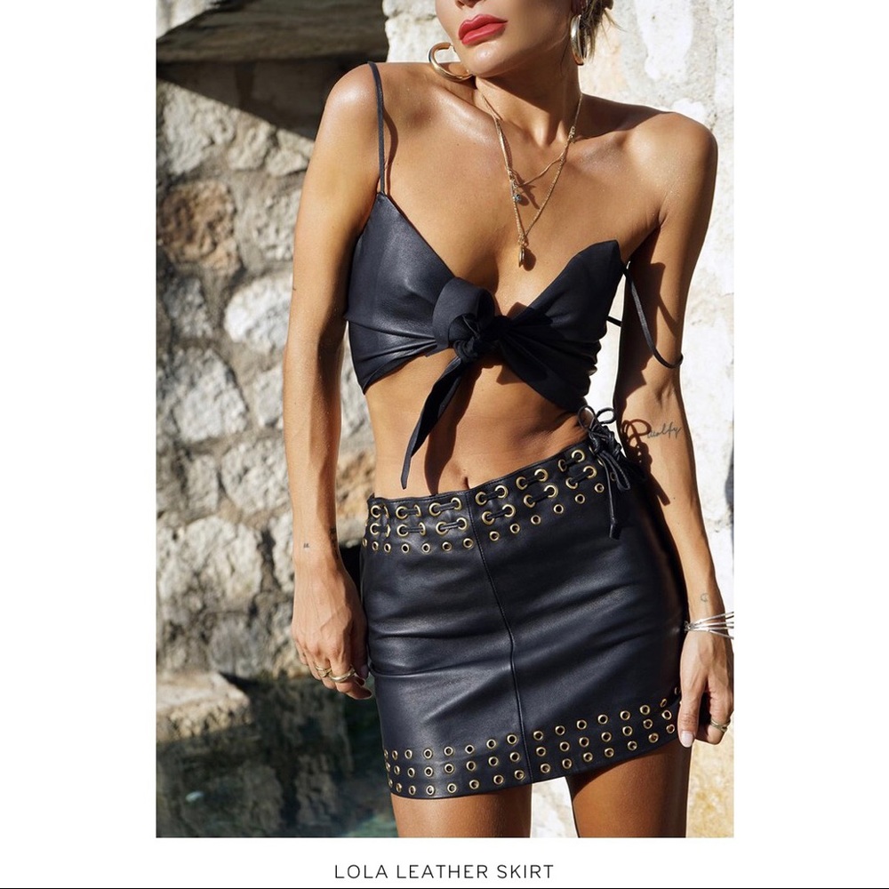 Lola Leather Skirt